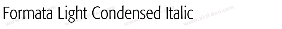 Formata Light Condensed Italic字体转换